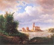 Wojciech Gerson Castle ruins in Trakai near Vilnius. china oil painting artist